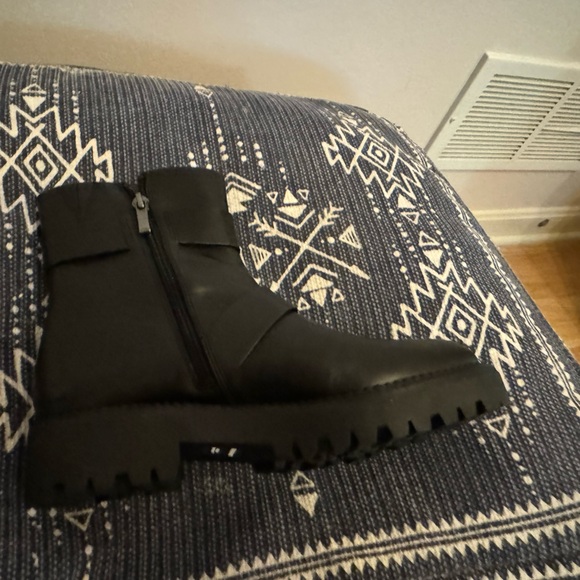 NWOT NORDSTROM Black Macombs Water Resistant Leather MOTO Boots size 7 - Picture 10 of 12